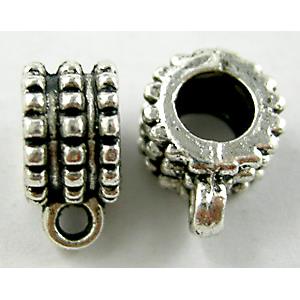 Hanger, Tibetan Silver Non-Nickel, 9mm dia, hole:5mm [NN8272]