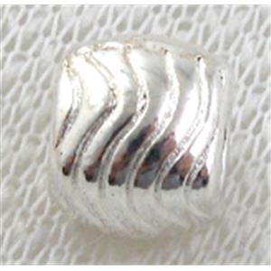 Silver plated bead, Tibetan Silver Spacer Non-Nickel, 10x10mm,hole:4.5mm [NN8278SP]