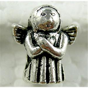 praying angel, Tibetan Silver spacer Bead Non-Nickel, 11x13mm, hole:5mm [NN8280]