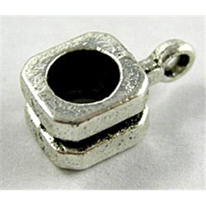 Hanger, Tibetan Silver Non-Nickel, 7x7mm, hole:5mm [NN8289]