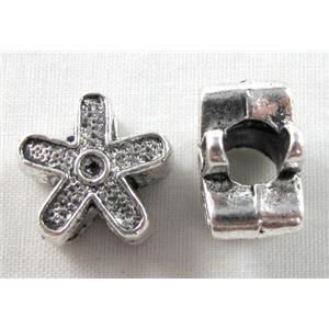 Tibetan Silver Spacer Non-Nickel, 13mm dia, 8mm thick, hole:5mm [NN8292]
