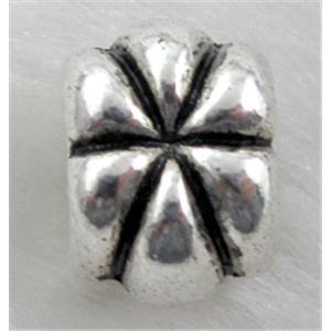 bead, Tibetan Silver Spacer Non-Nickel, 8x8x11mm, hole:5mm [NN8311]
