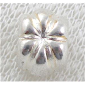 Silver plated bead, Tibetan Silver Spacer Non-Nickel, 8x8x11mm, hole:5mm [NN8311SP]