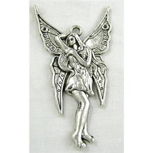 Angel, Tibetan Silver Charms Non-Nickel, 26x48mm [NN8316]