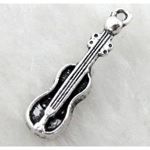 Guitar Charm, Tibetan Silver Pendant Non-Nickel, 7x25mm [NN8348]
