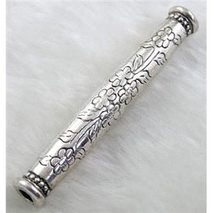 Tube, Tibetan Silver Spacer Non-Nickel, 9mm dia,62mm length, hole:4mm [NN8427]