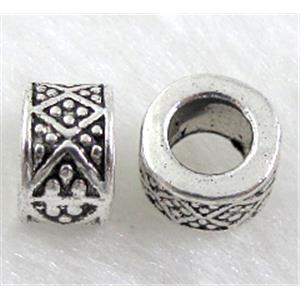 bead, Tibetan Silver Spacer Non-Nickel, 8mm dia, hole:5mm [NN8485]