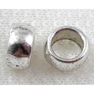 Tibetan Silver spacer Non-Nickel, 11.5mm dia, 6mm thick, hole:8mm [NN8686]