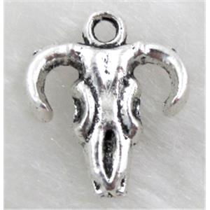 Horn Charms, Tibetan Silver Non-Nickel, 15x17mm [NN8696]