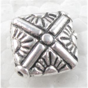 Tibetan Silver Spacer Non-Nickel, 10x10mm, 5mm thick [NN8744]