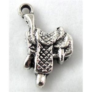 saddle charm, Tibetan Silver pendant non-nickel, 16x22mm [NN8749]