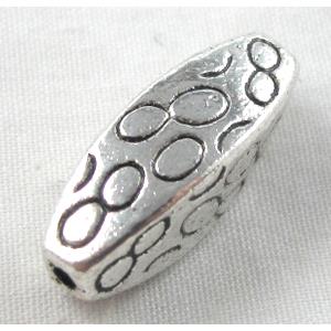 Tibetan Silver twist Spacer Non-Nickel, 7.5x21mm [NN8806]