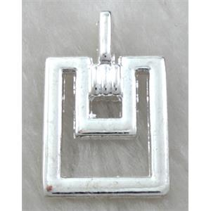 Tibetan Silver pendant non-nickel, silver plated, 20x30mm [NN8857SP]