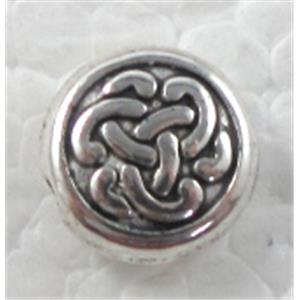 Tibetan Silver Spacer Non-Nickel, 7mm dia, 3.2mm thick [NN8906]