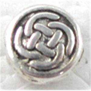 Tibetan Silver Spacer Non-Nickel, 10mm dia, 4.3mm thick [NN8934]