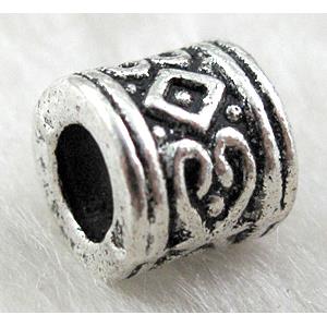 Tibetan Silver Spacer Non-Nickel, 7.8mm dia, hole:4mm [NN8945]