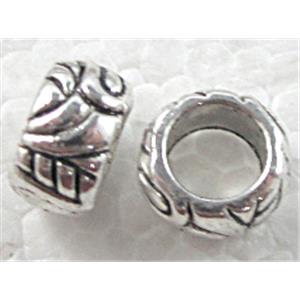 Tibetan Silver spacer Non-Nickel, 10mm dia, hole:7mm [NN8998]
