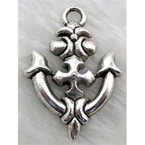 Charm Anchor, Tibetan Silver pendant non-nickel, 27x40mm [NN9018]