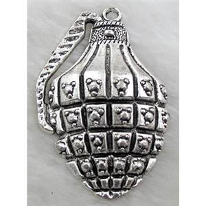 Tibetan Silver pendant non-nickel, 45x70mm [NN9099]