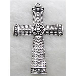 Latin Cross, Tibetan Silver non-nickel, 55x82mm [NN9100]