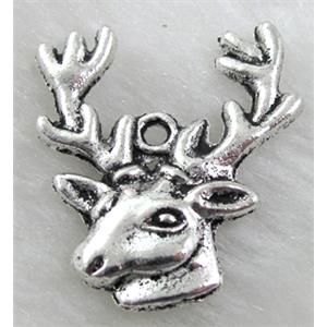Tibetan Silver wapiti pendant Non-Nickel, 22x25mm [NN9122]