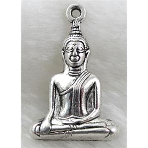 Tibetan Silver buddha Pendant non-nickel, 23x35mm [NN9223]