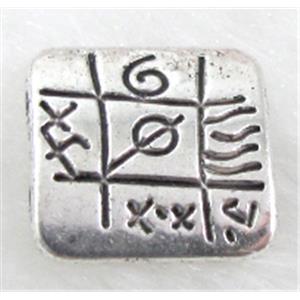 Chinese symbol charms, Tibetan Silver Non-Nickel, 12.5x12.5mm,3mm thin [NN9436]