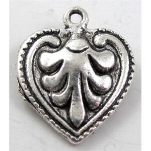 heart, Tibetan Silver pendant non-nickel, 18x22mm [NN9568]