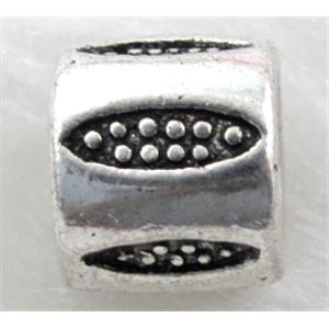 bead, Tibetan Silver Spacer Non-Nickel, 9mm dia, 8mm thin, hole:6mm [NN9710]