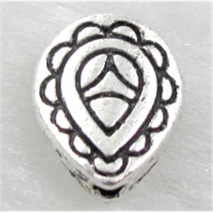 Tibetan Silver Spacers Non-Nickel, 8.5x11mm, 3mm thin [NN9741]