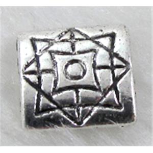 Tibetan Silver Spacers Non-Nickel, 10x10mm, 3mm thin [NN9782]