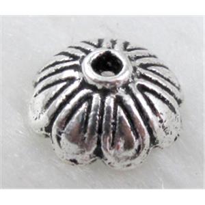 Beadcap, Tibetan Silver Non-Nickel, 10mm dia, high:4.5mm, hole:1.8mm [NN9904]