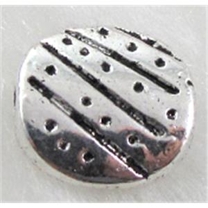 Tibetan Silver Spacers Non-Nickel, 10mm dia, 3.2mm thin [NN9907]