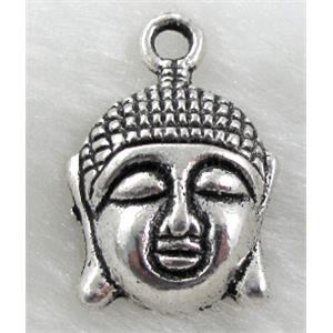 Tibetan Silver buddha pendant non-nickel, 15x22mm [NN9923]