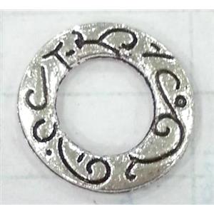 tibetan silver ring connector non-nickel, approx 16mm dia [NNM0511]