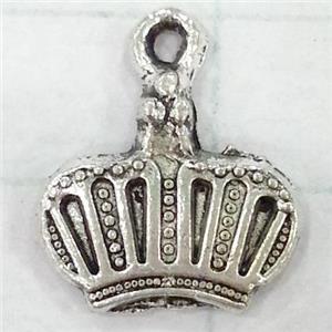 tibetan silver crown pendants non-nickel, approx 12x15mm [NNM0614]
