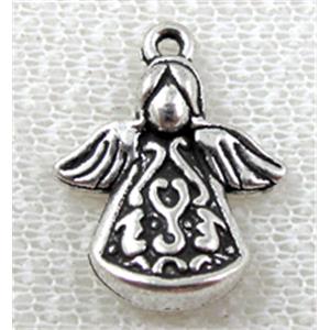 Tibetan Silver praying angel Non-Nickel, 16.5x20mm [NNSM0065]
