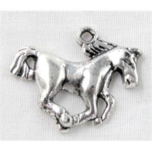 Tibetan Silver horse pendant Non-Nickel, 20x16mm [NNSM0343]