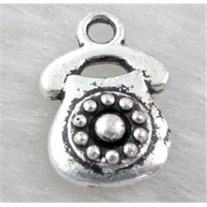 Tibetan Silver telphone pendant non-nickel, 10x15mm [NNSM10013]