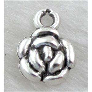 Tibetan Silver flower pendant non-nickel, 8mm dia [NNSM10016]