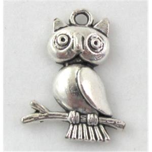 owl bird, Tibetan Silver pendant, Non-Nickel, 18x24mm [NNSM1366]