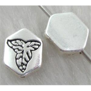 Tibetan Silver beads Non-Nickel, 7x10mm [NNSM291550620]