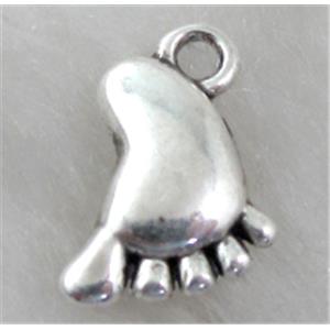 Tibetan Silver footprint pendants, Non-Nickel, 10x12mm [NNSM401840936]