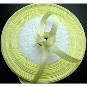 Yellow Satin Ribbon, 7mm wide,22m per roll [JTSSR7MM08-09#]