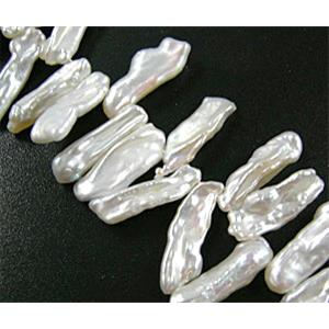 Freshwater Pearl Beads Stick White, approx 6-35mm [PANC03-L]