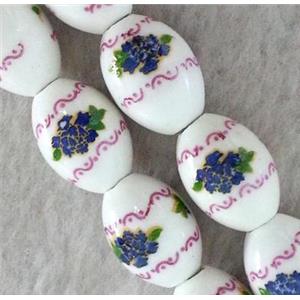 Porcelain barrel beads, approx 10x14mm [POP36]