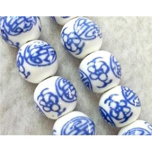 round Porcelain beads, approx 12mm dia [POP43-12MM]