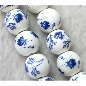 round Porcelain beads, approx 12mm dia [POP44-12MM]