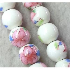 round Porcelain beads, approx 10mm dia [POP49-10MM]