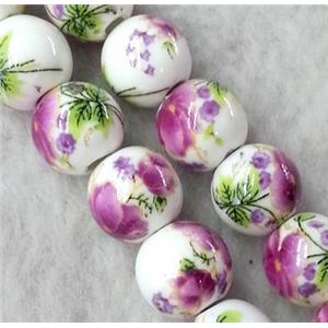 round Porcelain beads, approx 10mm dia [POP50-10MM]